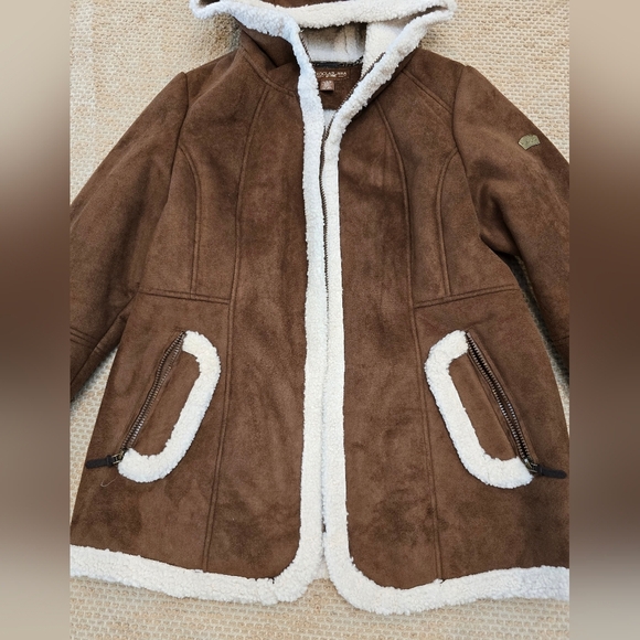 Koolaburra by UGG Faux Suede Shearling Jacket Size Large - Picture 8 of 16